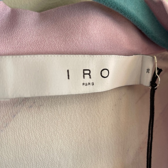 NWT Iro Anjeli Shirt Mulitcolor Light Ivory Pink - Picture 6 of 9